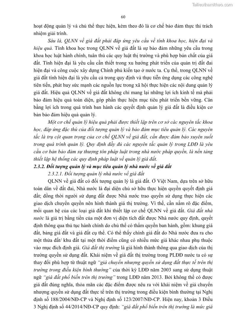 Luận án tiến sĩ luật học Quản lý nhà nước về giá đất - 6 Trang 67