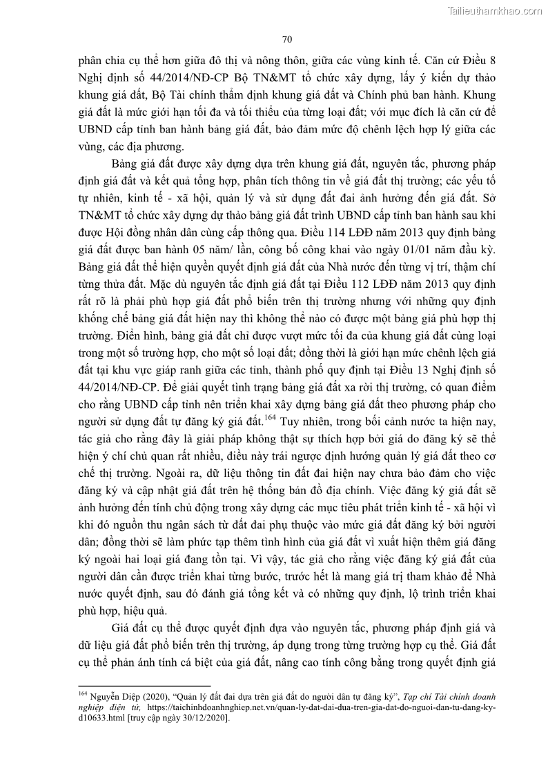 Luận án tiến sĩ luật học Quản lý nhà nước về giá đất - 7 Trang 77