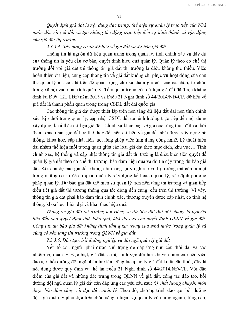 Luận án tiến sĩ luật học Quản lý nhà nước về giá đất - 7 Trang 79