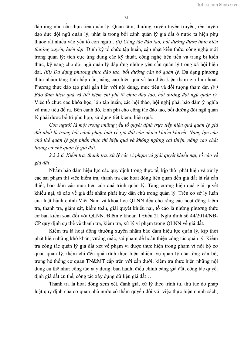 Luận án tiến sĩ luật học Quản lý nhà nước về giá đất - 7 Trang 80