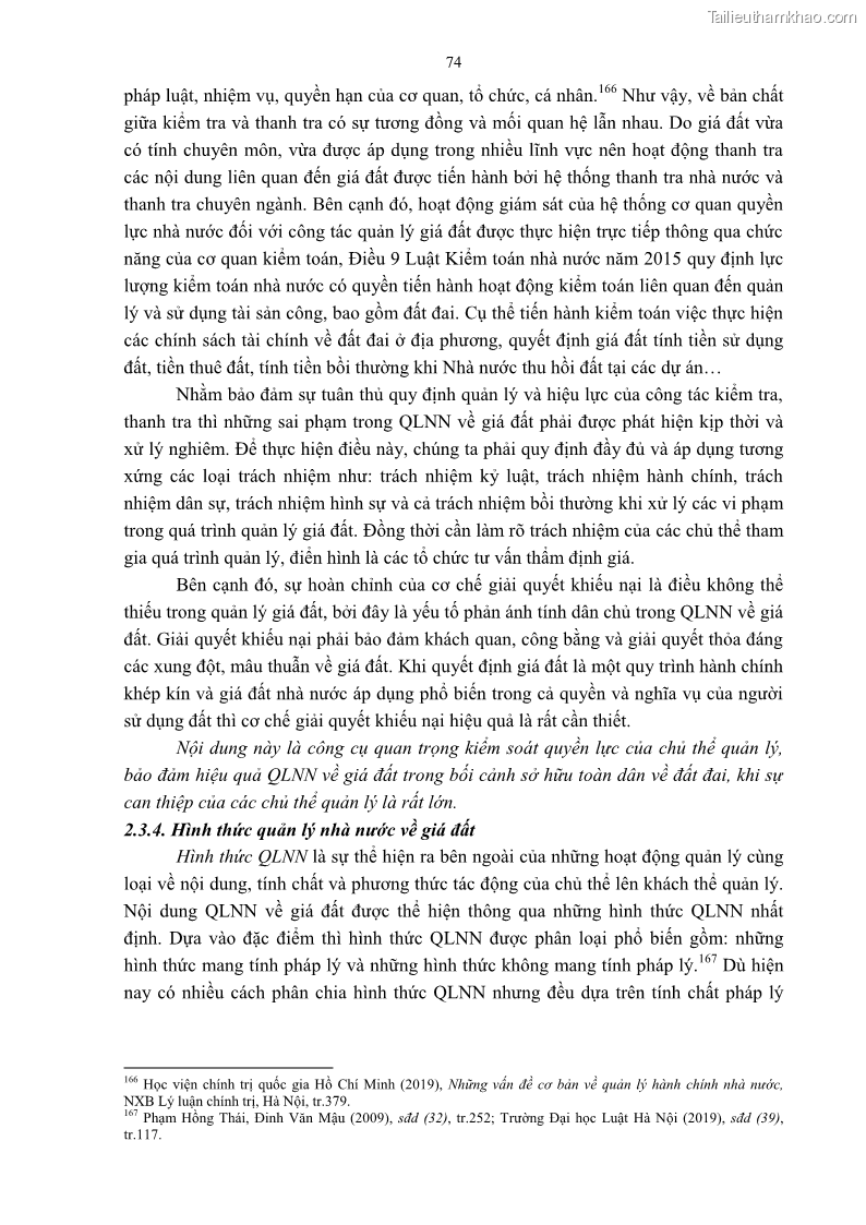 Luận án tiến sĩ luật học Quản lý nhà nước về giá đất - 7 Trang 81