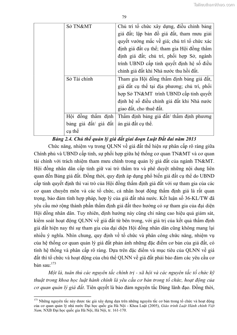 Luận án tiến sĩ luật học Quản lý nhà nước về giá đất - 8 Trang 86