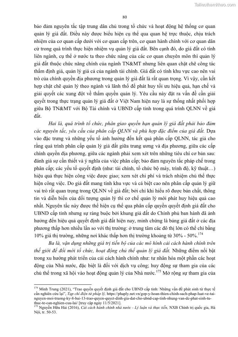 Luận án tiến sĩ luật học Quản lý nhà nước về giá đất - 8 Trang 87