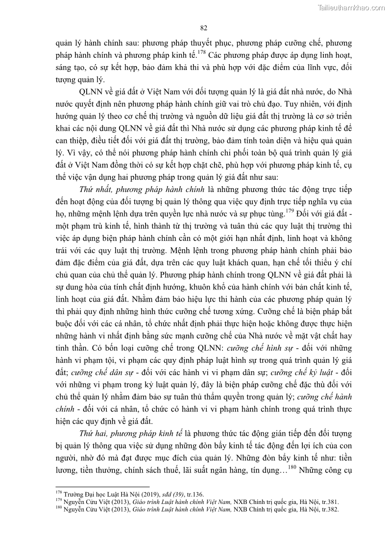 Luận án tiến sĩ luật học Quản lý nhà nước về giá đất - 8 Trang 89
