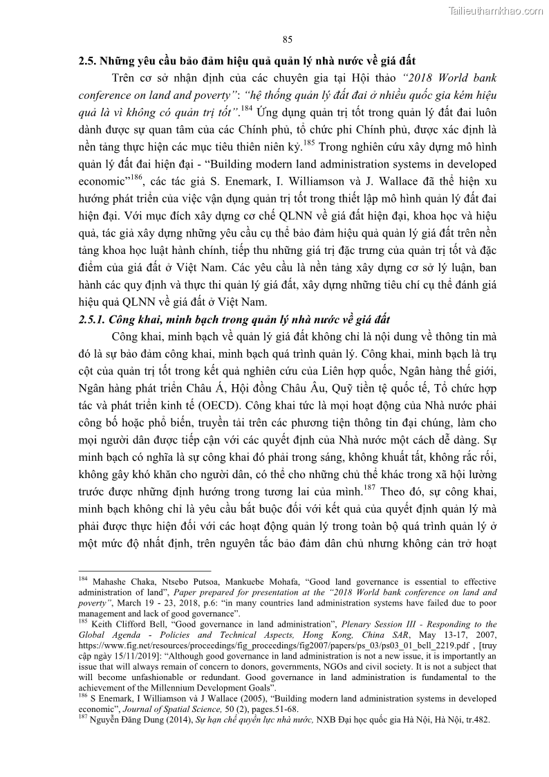 Luận án tiến sĩ luật học Quản lý nhà nước về giá đất - 8 Trang 92