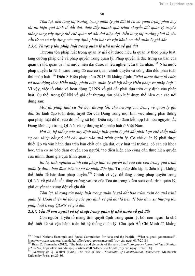 Luận án tiến sĩ luật học Quản lý nhà nước về giá đất - 9 Trang 97
