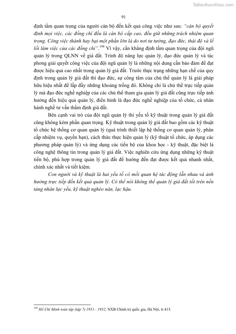Luận án tiến sĩ luật học Quản lý nhà nước về giá đất - 9 Trang 98