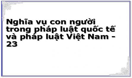 Đối Với Việc Bảo Đảm Thực Thi Nghĩa Vụ Con Người Trong Pháp Luật Việt Nam