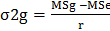 MSg bình phương trung bình kiểu gen Mse bình phương trung bình sai số r nhắc 4