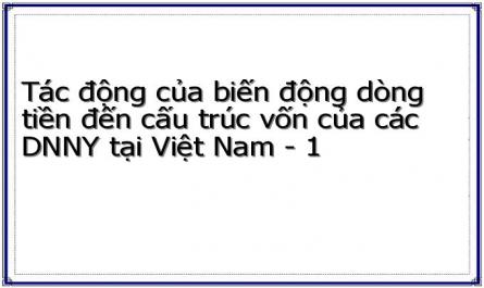 Tác động của biến động dòng tiền đến cấu trúc vốn của các DNNY tại Việt Nam - 1