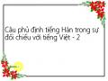 Câu phủ định tiếng Hán trong sự đối chiếu với tiếng Việt - 2