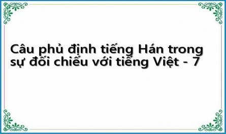 Những Đặc Điểm Cấu Trúc Của Câu Phủ Định Tiếng Việt