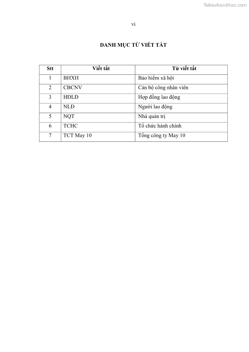 Luận văn thạc sĩ kinh tế Nâng cao chất lượng Nhà quản trị cấp trung tại Tổng công ty May 10 - 1 Trang 8