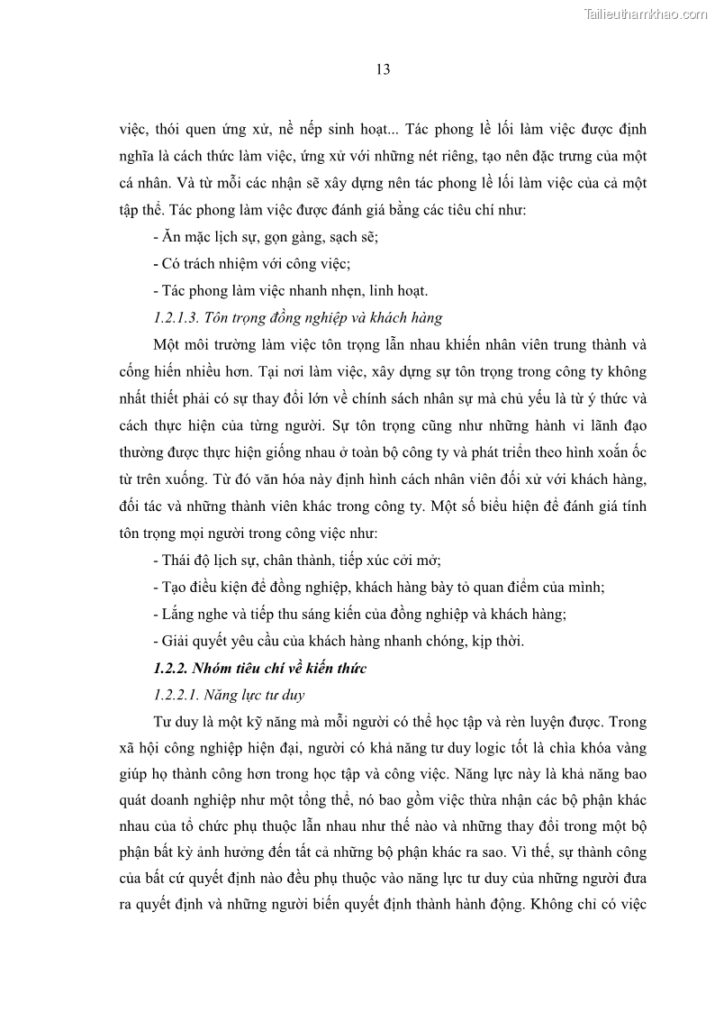 Luận văn thạc sĩ kinh tế Nâng cao chất lượng Nhà quản trị cấp trung tại Tổng công ty May 10 - 2 Trang 23