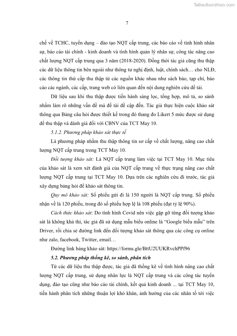 Luận văn thạc sĩ kinh tế Nâng cao chất lượng Nhà quản trị cấp trung tại Tổng công ty May 10 - 2 Trang 17