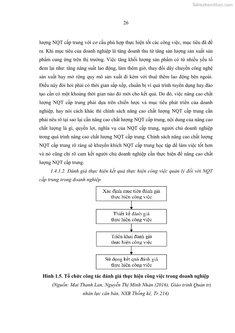 Luận văn thạc sĩ kinh tế Nâng cao chất lượng Nhà quản trị cấp trung tại Tổng công ty May 10 - 3 Trang 36