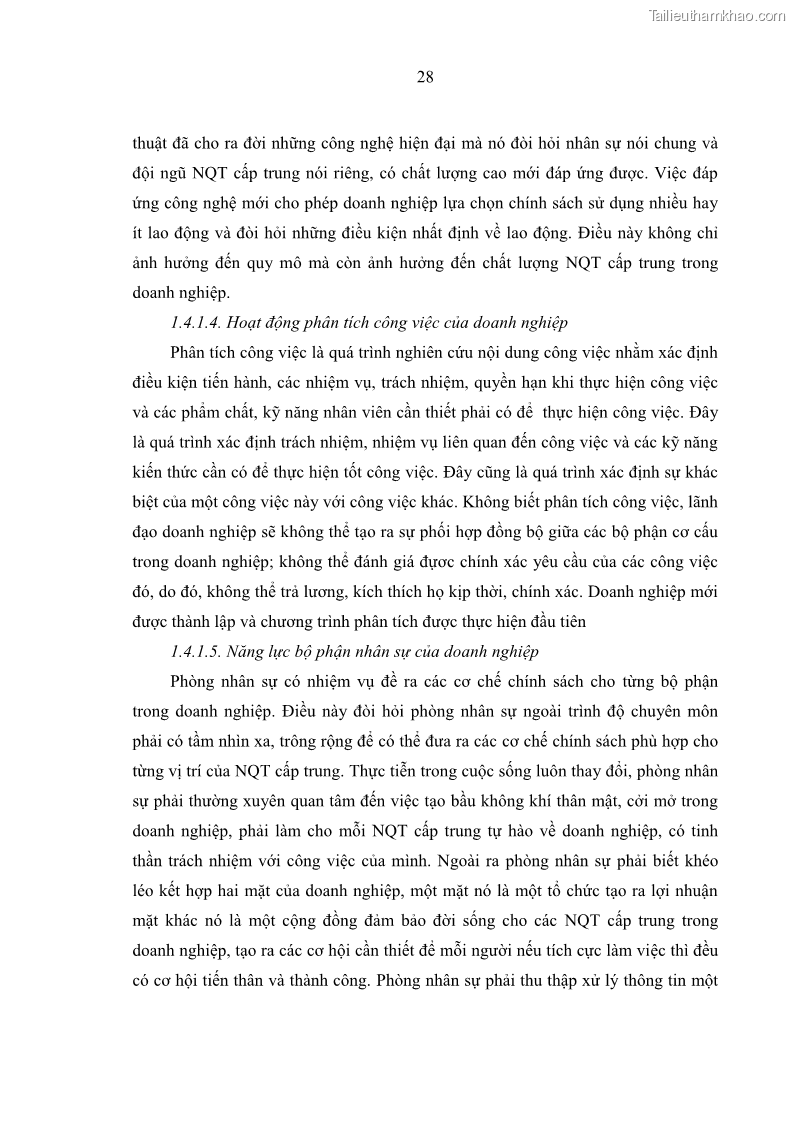 Luận văn thạc sĩ kinh tế Nâng cao chất lượng Nhà quản trị cấp trung tại Tổng công ty May 10 - 4 Trang 38