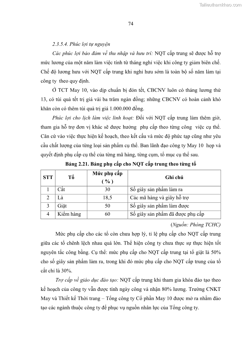 Luận văn thạc sĩ kinh tế Nâng cao chất lượng Nhà quản trị cấp trung tại Tổng công ty May 10 - 7 Trang 84