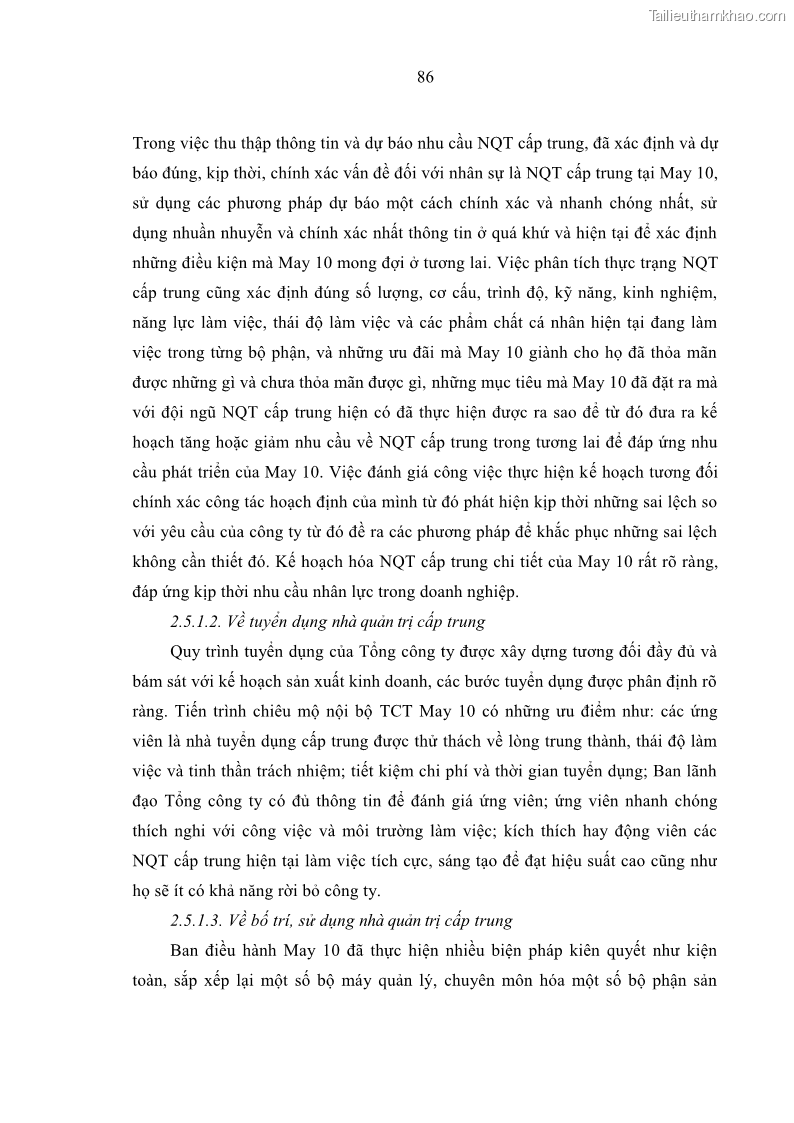 Luận văn thạc sĩ kinh tế Nâng cao chất lượng Nhà quản trị cấp trung tại Tổng công ty May 10 - 8 Trang 96