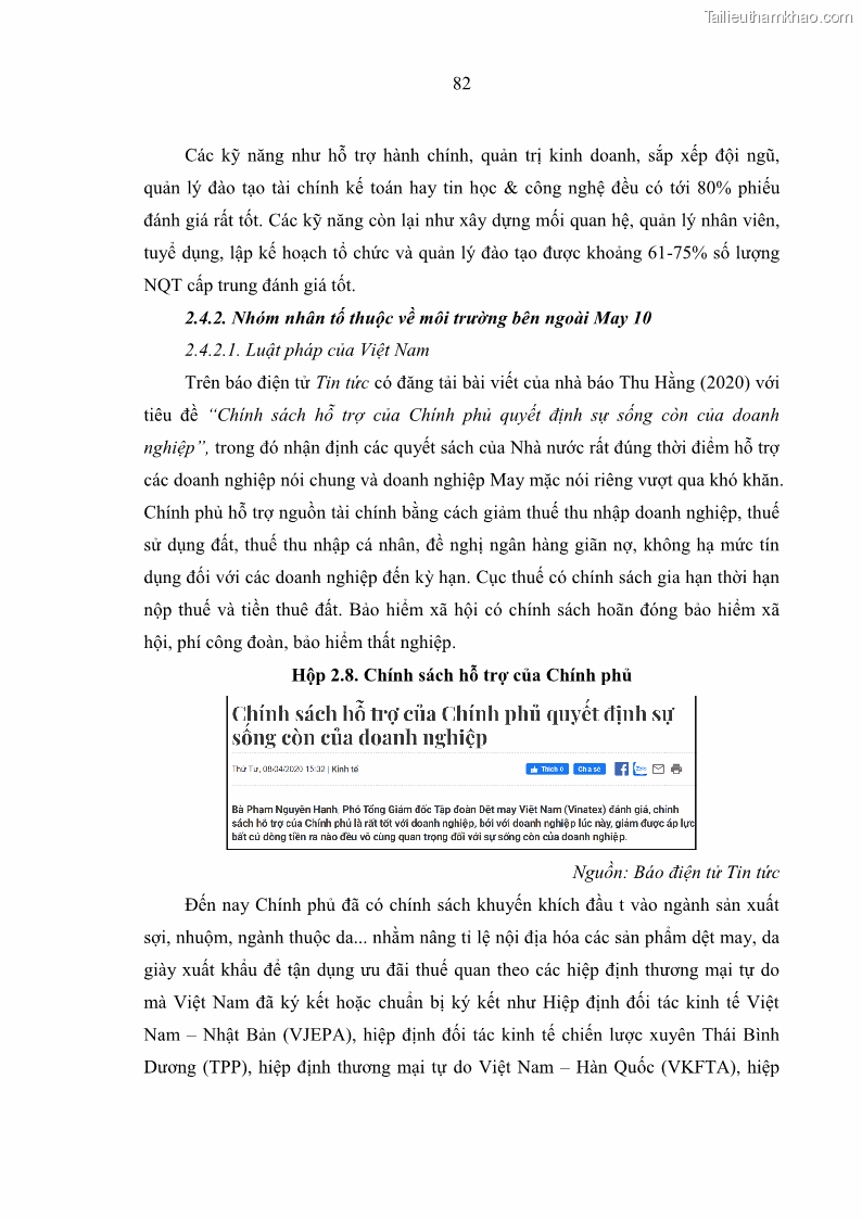 Luận văn thạc sĩ kinh tế Nâng cao chất lượng Nhà quản trị cấp trung tại Tổng công ty May 10 - 8 Trang 92