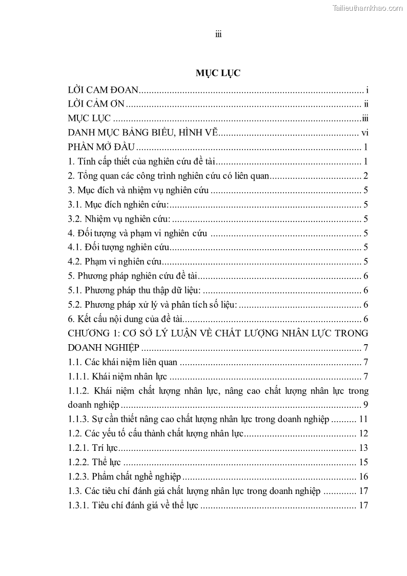 Luận văn thạc sĩ kinh tế Nâng cao chất lượng nhân lực tại Công ty Cổ phần Xây dựng số 1 Hà Nội - 1 Trang 5