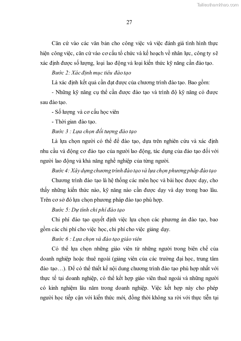 Luận văn thạc sĩ kinh tế Nâng cao chất lượng nhân lực tại Công ty Cổ phần Xây dựng số 1 Hà Nội - 3 Trang 35