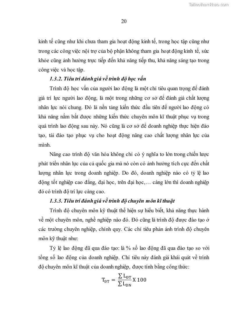 Luận văn thạc sĩ kinh tế Nâng cao chất lượng nhân lực tại Công ty Cổ phần Xây dựng số 1 Hà Nội - 3 Trang 28