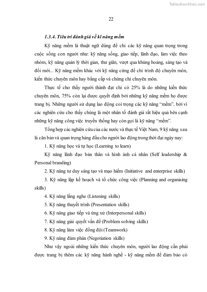 Luận văn thạc sĩ kinh tế Nâng cao chất lượng nhân lực tại Công ty Cổ phần Xây dựng số 1 Hà Nội - 3 Trang 30
