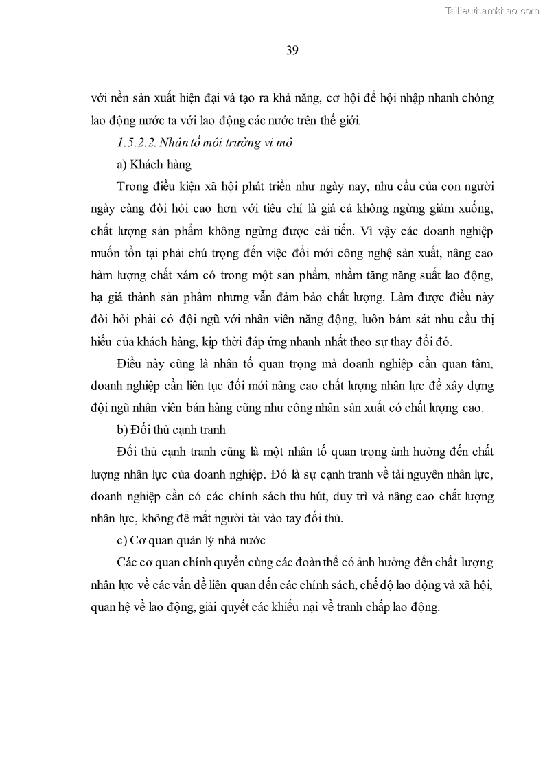Luận văn thạc sĩ kinh tế Nâng cao chất lượng nhân lực tại Công ty Cổ phần Xây dựng số 1 Hà Nội - 4 Trang 47