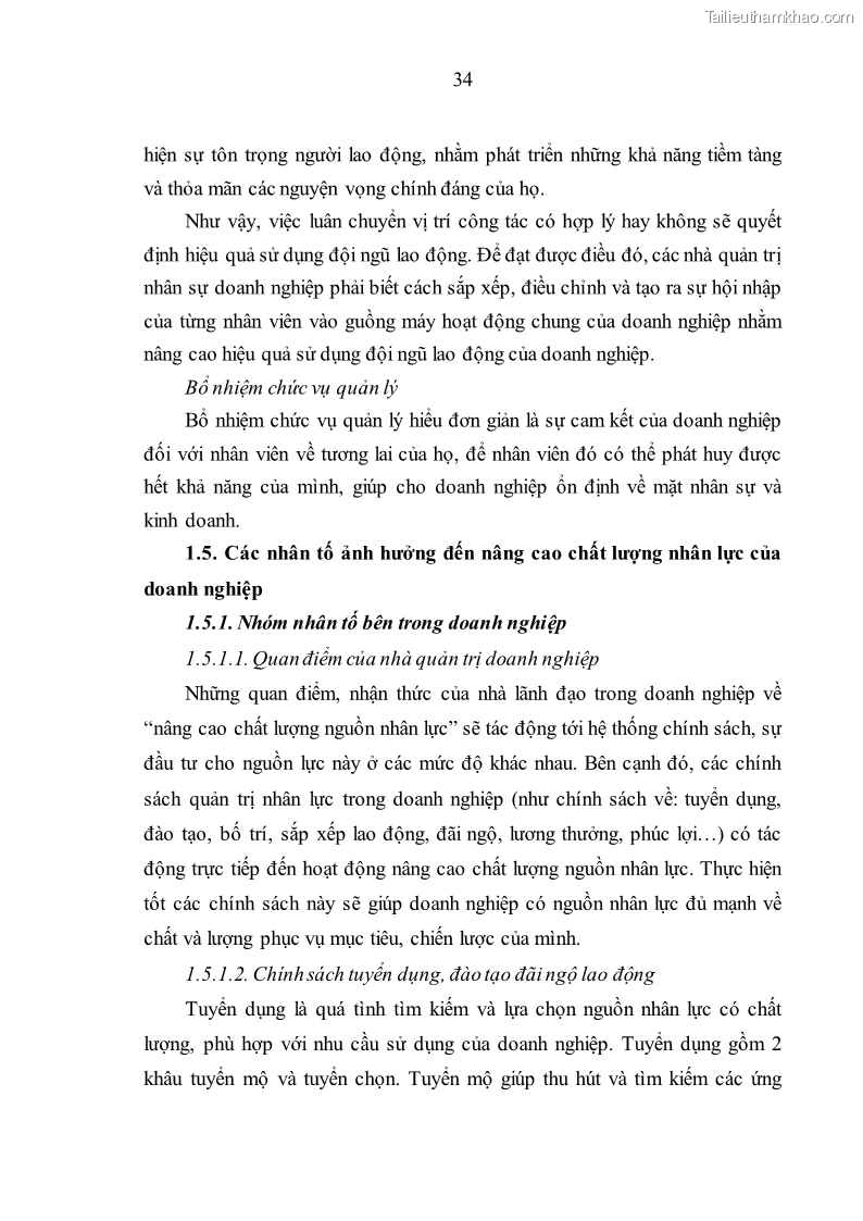 Luận văn thạc sĩ kinh tế Nâng cao chất lượng nhân lực tại Công ty Cổ phần Xây dựng số 1 Hà Nội - 4 Trang 42
