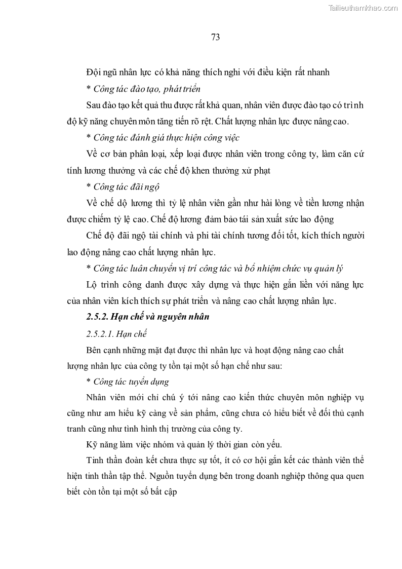 Luận văn thạc sĩ kinh tế Nâng cao chất lượng nhân lực tại Công ty Cổ phần Xây dựng số 1 Hà Nội - 7 Trang 81