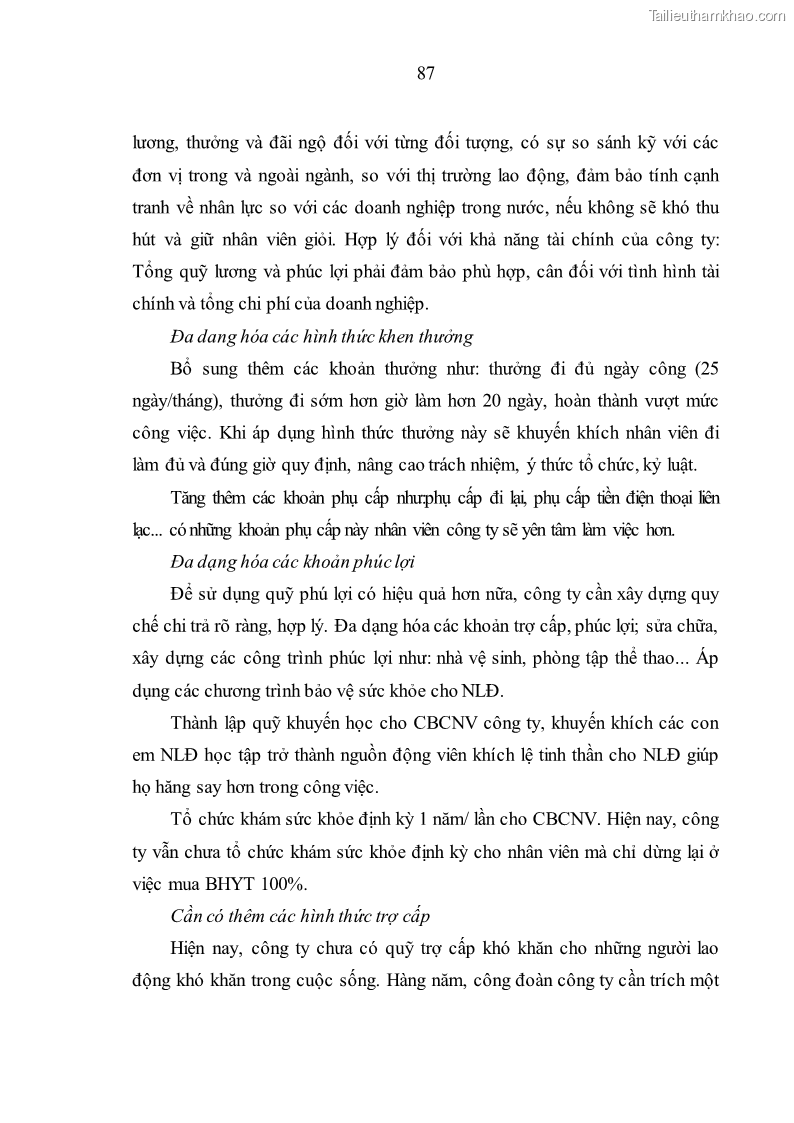 Luận văn thạc sĩ kinh tế Nâng cao chất lượng nhân lực tại Công ty Cổ phần Xây dựng số 1 Hà Nội - 8 Trang 95