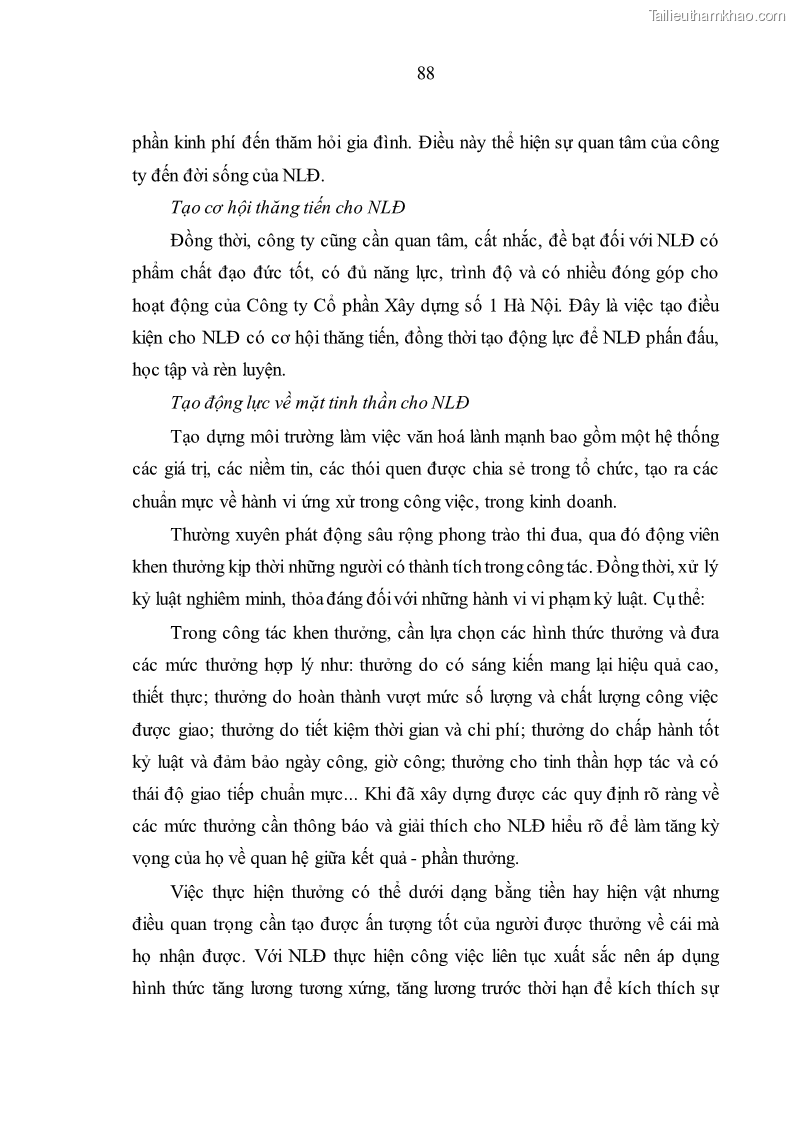Luận văn thạc sĩ kinh tế Nâng cao chất lượng nhân lực tại Công ty Cổ phần Xây dựng số 1 Hà Nội - 8 Trang 96