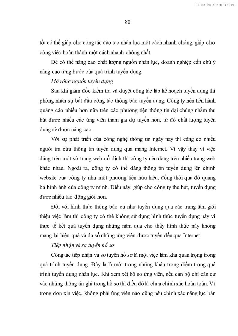 Luận văn thạc sĩ kinh tế Nâng cao chất lượng nhân lực tại Công ty Cổ phần Xây dựng số 1 Hà Nội - 8 Trang 88
