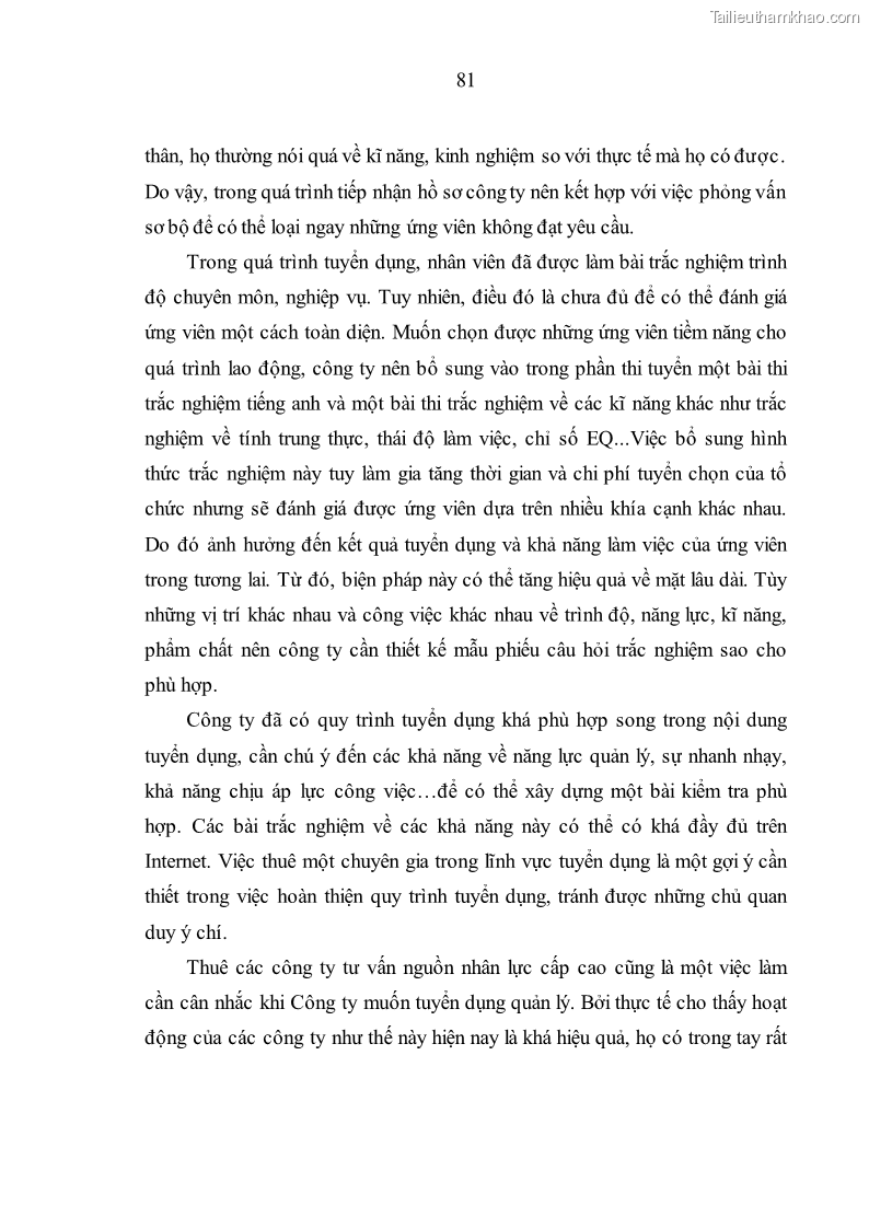 Luận văn thạc sĩ kinh tế Nâng cao chất lượng nhân lực tại Công ty Cổ phần Xây dựng số 1 Hà Nội - 8 Trang 89