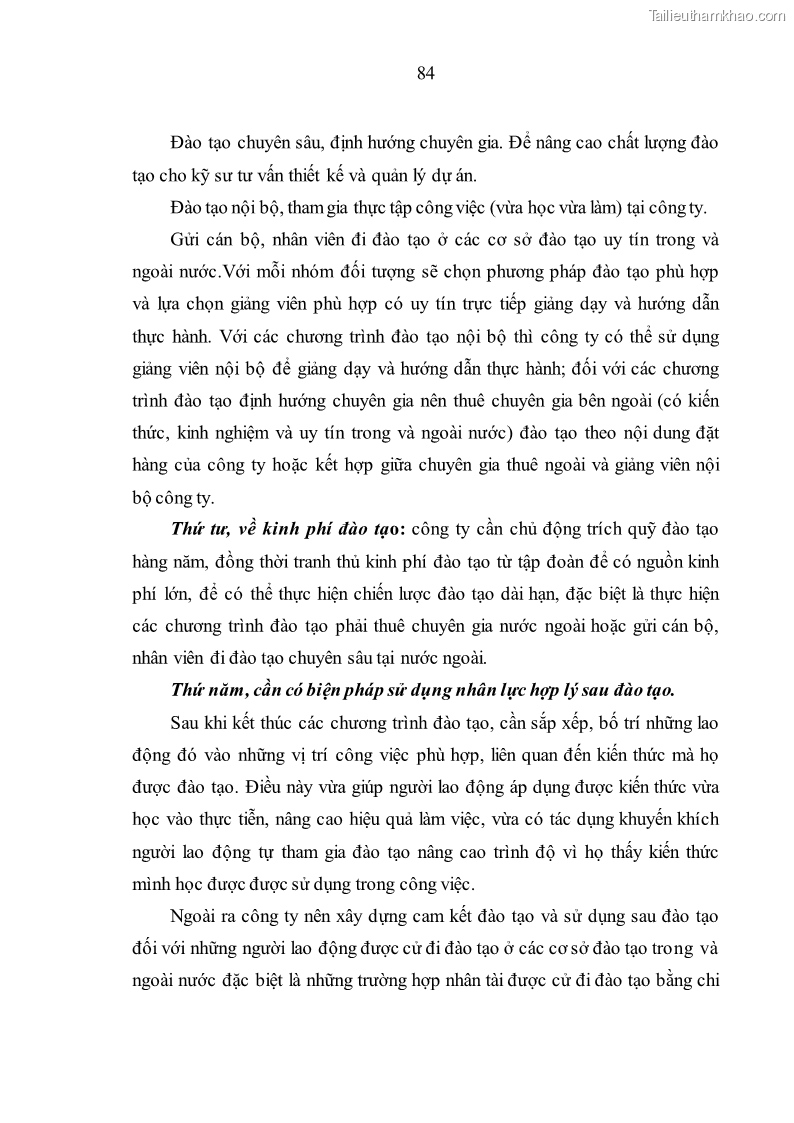 Luận văn thạc sĩ kinh tế Nâng cao chất lượng nhân lực tại Công ty Cổ phần Xây dựng số 1 Hà Nội - 8 Trang 92