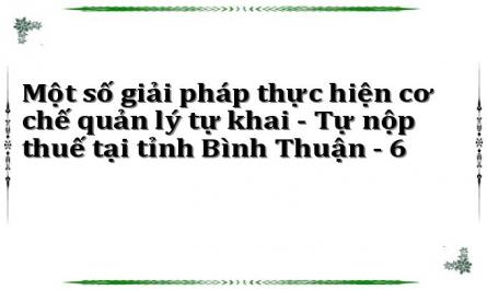 Thực Trạng Công Tác Quản Lý Thuế Tại Bình Thuận.‌