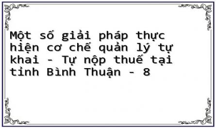 Một số giải pháp thực hiện cơ chế quản lý tự khai - Tự nộp thuế tại tỉnh Bình Thuận - 8