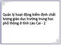 Quản lý hoạt động kiểm định chất lượng giáo dục trường trung học phổ thông ở tỉnh Lào Cai - 2