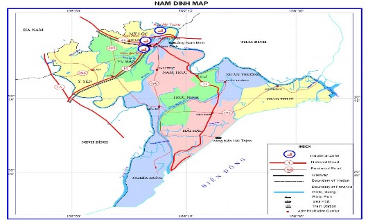 Hình 3 2 Bản đồ tỉnh Nam Định Nguồn Sở Giao Thông vận tải Nam Định 2014 1