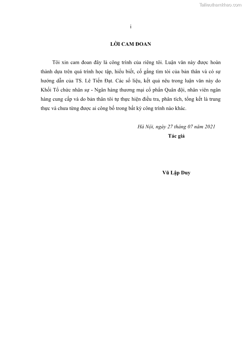 Luận văn thạc sĩ kinh tế Phát triển nhân lực tại Ngân hàng TMCP Quân đội MB - 1 Trang 3