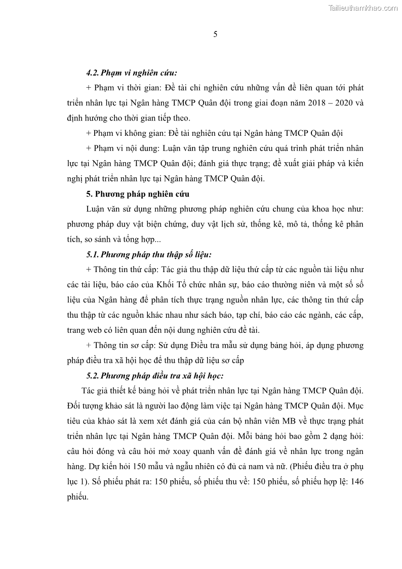 Luận văn thạc sĩ kinh tế Phát triển nhân lực tại Ngân hàng TMCP Quân đội MB - 2 Trang 13