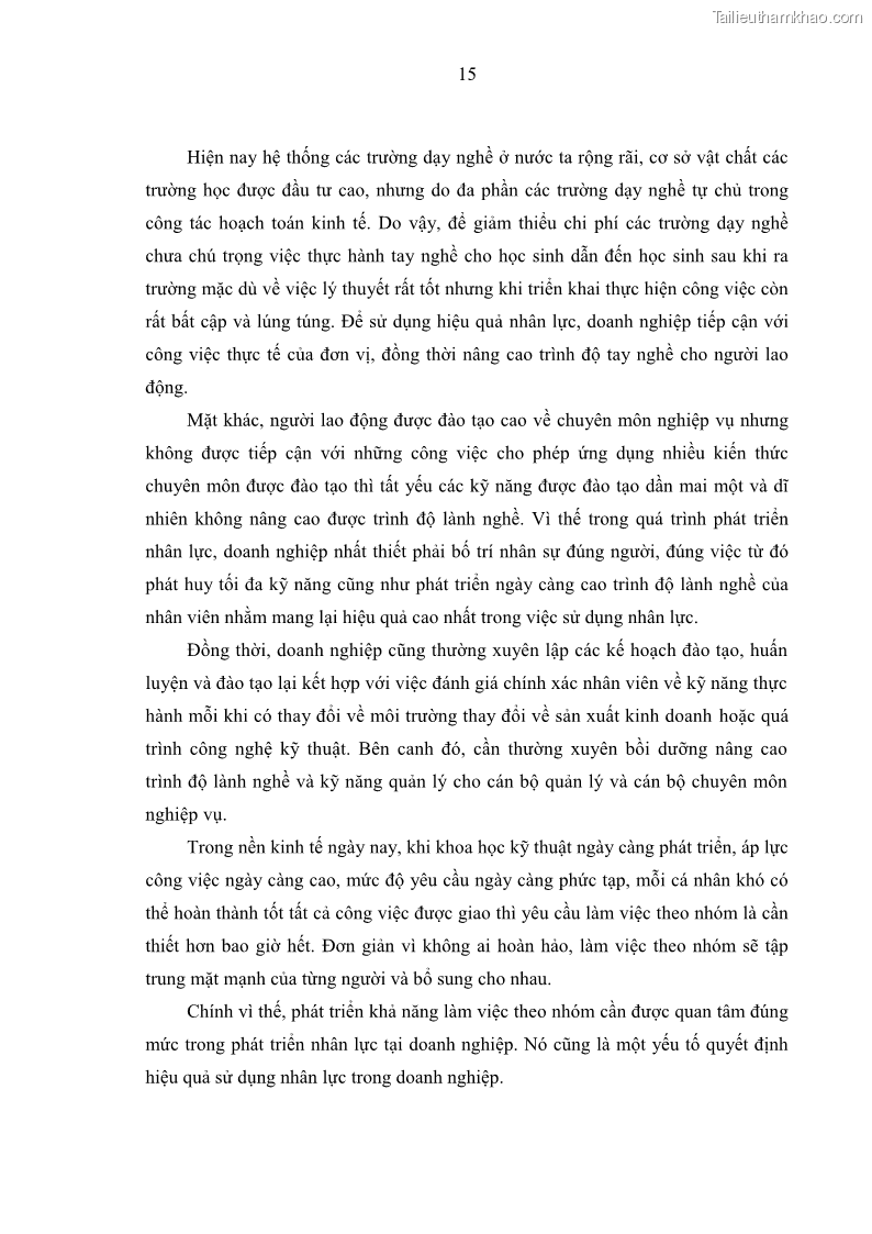 Luận văn thạc sĩ kinh tế Phát triển nhân lực tại Ngân hàng TMCP Quân đội MB - 2 Trang 23