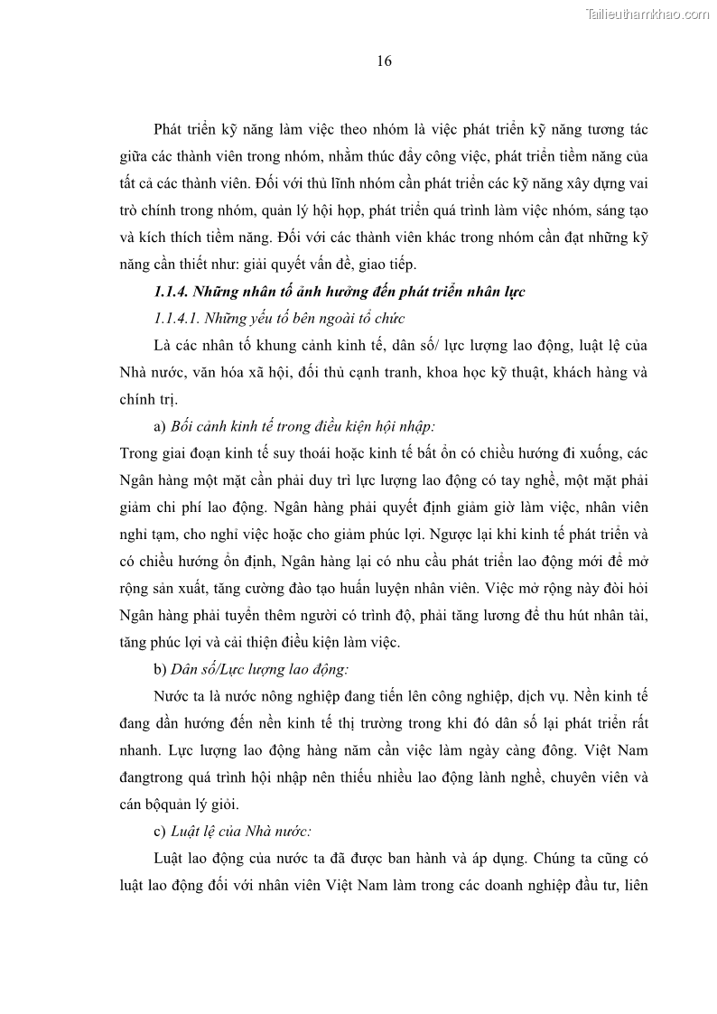 Luận văn thạc sĩ kinh tế Phát triển nhân lực tại Ngân hàng TMCP Quân đội MB - 2 Trang 24