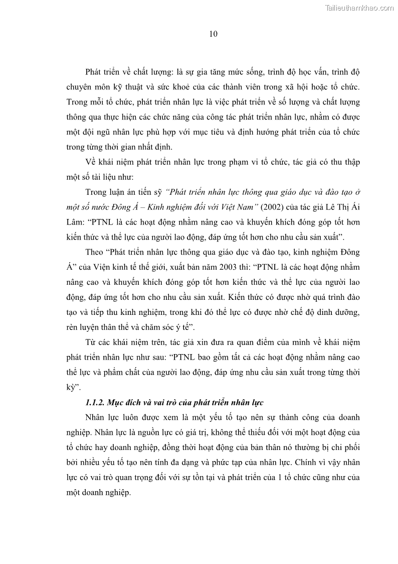 Luận văn thạc sĩ kinh tế Phát triển nhân lực tại Ngân hàng TMCP Quân đội MB - 2 Trang 18