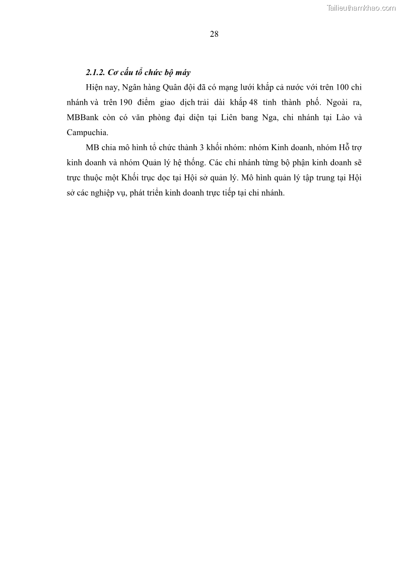 Luận văn thạc sĩ kinh tế Phát triển nhân lực tại Ngân hàng TMCP Quân đội MB - 3 Trang 36