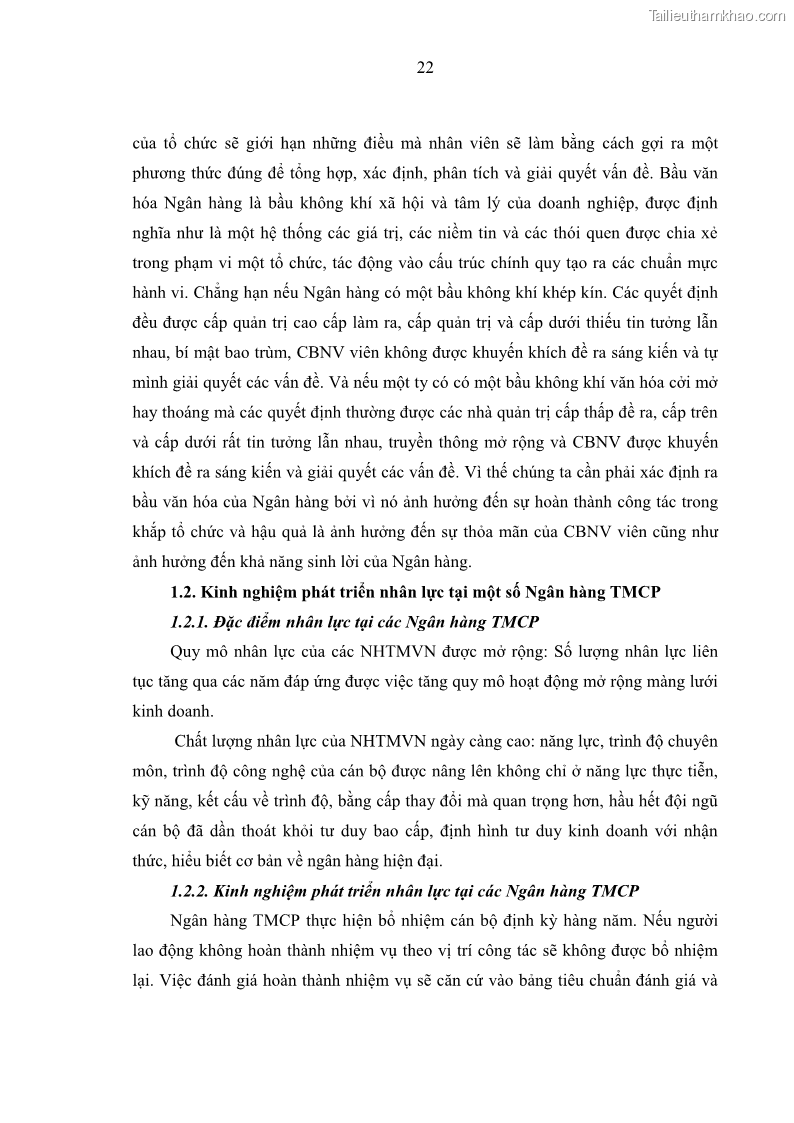 Luận văn thạc sĩ kinh tế Phát triển nhân lực tại Ngân hàng TMCP Quân đội MB - 3 Trang 30