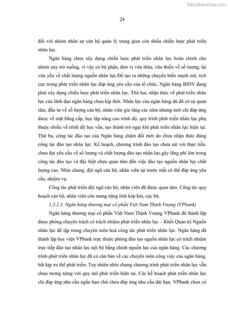 Luận văn thạc sĩ kinh tế Phát triển nhân lực tại Ngân hàng TMCP Quân đội MB - 3 Trang 32
