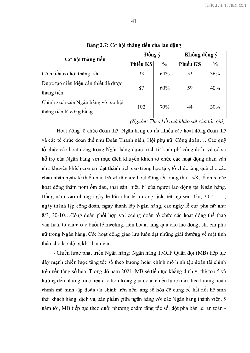 Luận văn thạc sĩ kinh tế Phát triển nhân lực tại Ngân hàng TMCP Quân đội MB - 5 Trang 49