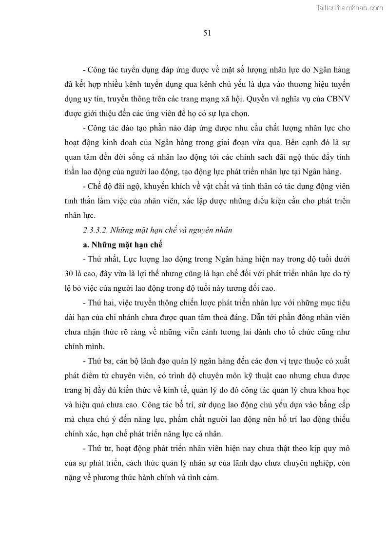 Luận văn thạc sĩ kinh tế Phát triển nhân lực tại Ngân hàng TMCP Quân đội MB - 5 Trang 59